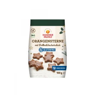 Orangensterne in Vollmilchschokolade