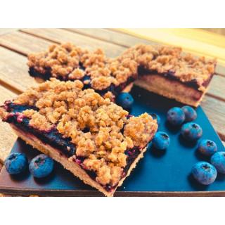 Blaubeer-Haferstreusel Kuchen