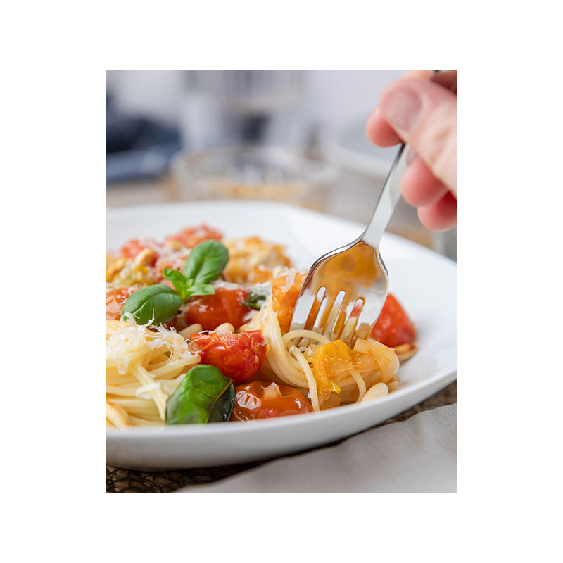 Spaghettini mit Tomaten (und Hähnchen)