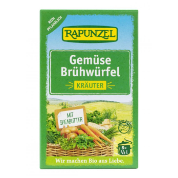 Gemüse-Brühwürfel mit Kräutern, mit Bio-Hefe