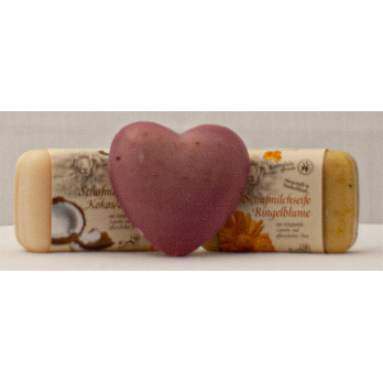 Schafmilchseife Herz pink