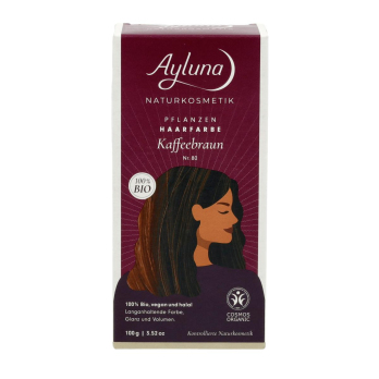 Pflanzenhaarfarbe Kaffeebraun