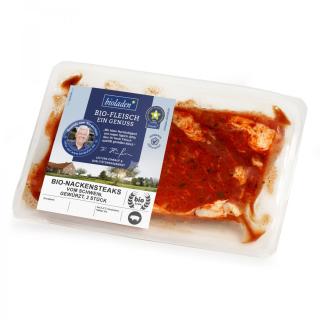 Nackensteak vom Schwein, gewürzt