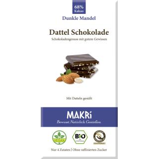 Dattel Schokolade - Dunkle Mandel 68%