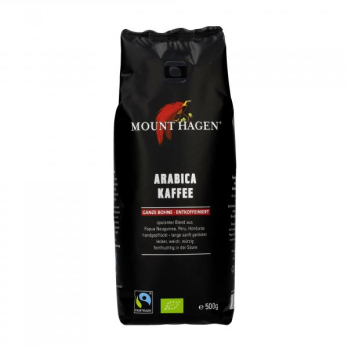 Röstkaffee ganze Bohne entkoffeiniert