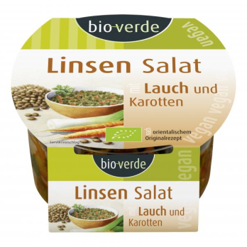 Linsen-Salat mit Lauch und Karotte