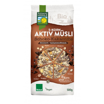 5 Korn Aktiv Müsli Schoko Kakaonibs