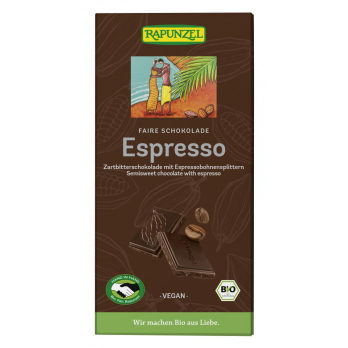 Zartbitter Schokolade mit Espresso-Splittern 51%