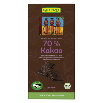Edelbitter Schokolade 70% Kakao (Rapadura) HIH