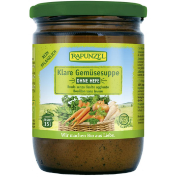 Klare Suppe, ohne Hefe
