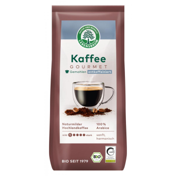 Gourmet Kaffee, entkoffeiniert, gemahlen