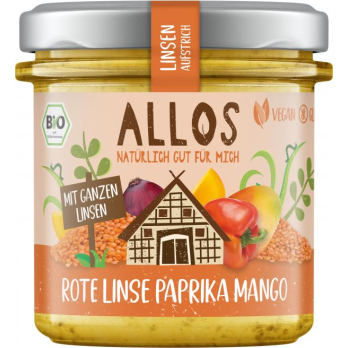 Linsen-Aufstrich Rote Linse Paprika Mango