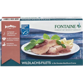 Wildlachs-Filet in Tomaten-Basilikum-Creme