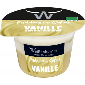 Pudding mit Sahne - Vanille
