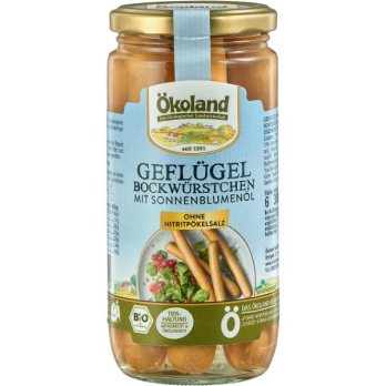 Geflügel-Bockwürstchen in zarter Eigenhaut
