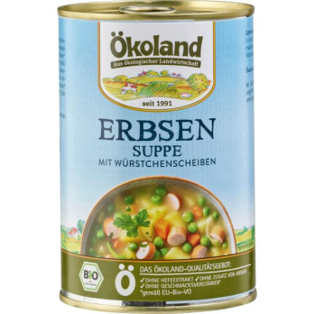 Erbsensuppe mit Würstchenscheiben