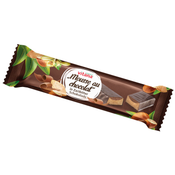 Mousse au chocolat-Riegel mit Zartbitter-Schoko