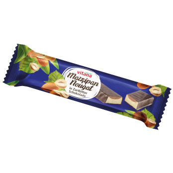 Marzipan-Nougat in Zartbitter Schokolade
