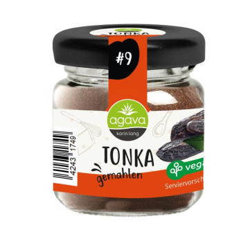 Tonkabohnen gemahlen im Glas