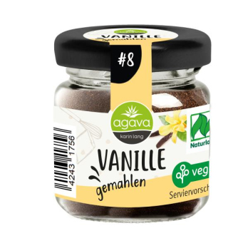 Vanille gemahlen im Glas