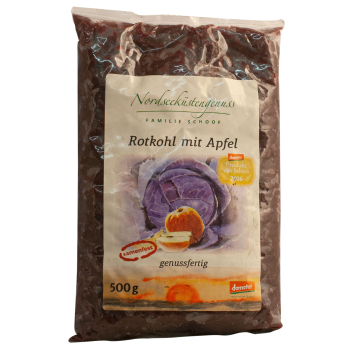 Rotkohl mit Apfel im Beutel