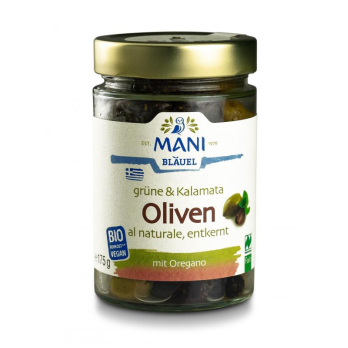 Grüne & Kalamata Oliven al naturale, entkernt