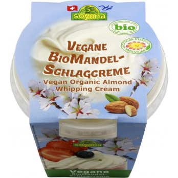 Mandel-Schlagcreme - vegane Alternative zu Schlagsahne auf der Basis von Mandeln