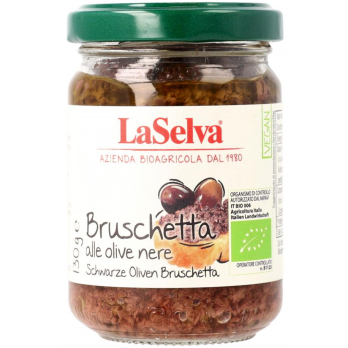 Schwarze Oliven Bruschetta