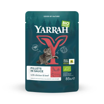 Katze Pouch Rind in Sauce